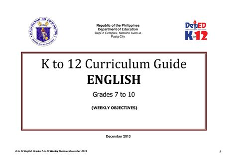 Curriculum Guide Grades 7 10 .